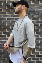 Side Zipper Short Sleeve Sweater